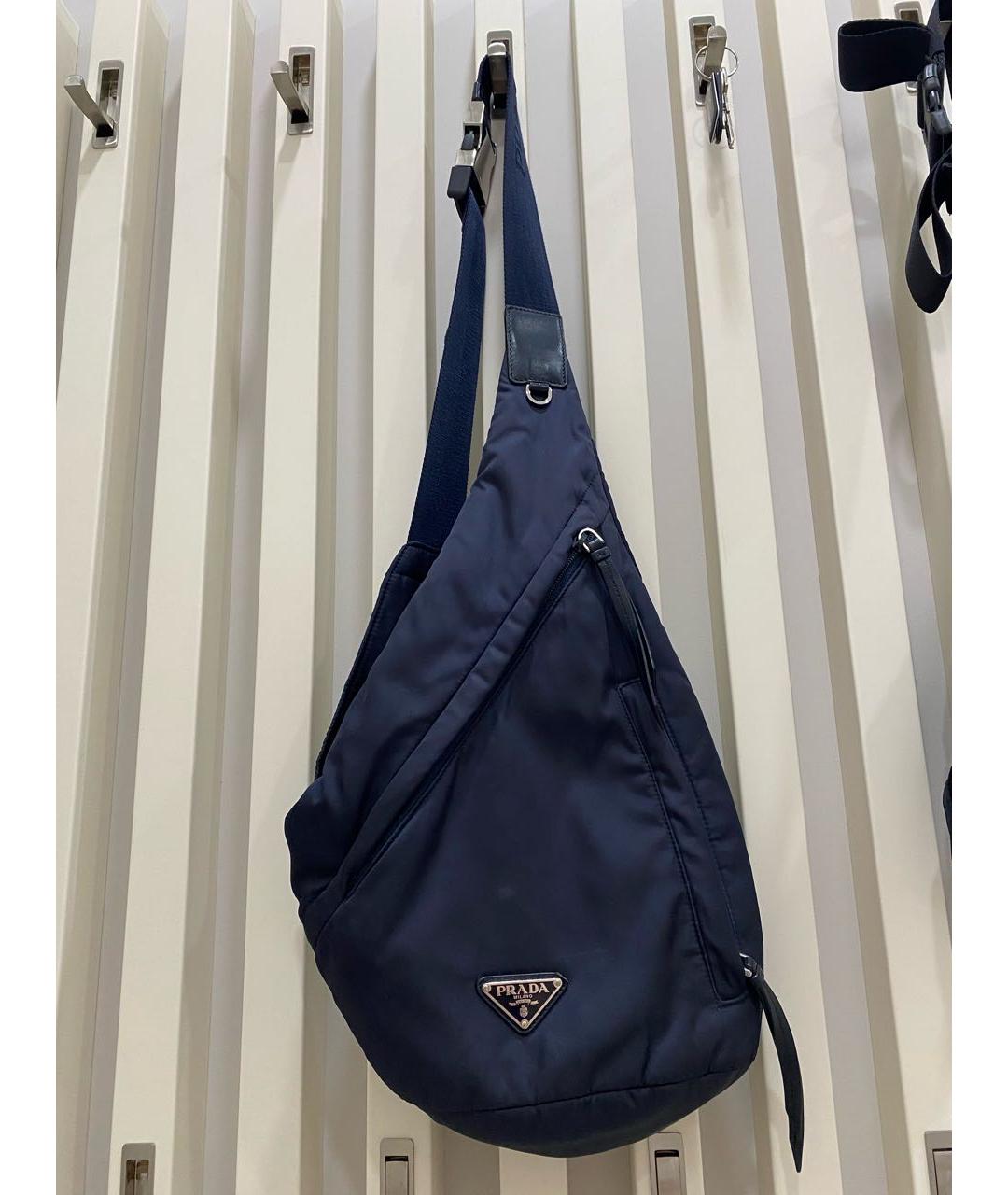 PRADA Темно-синяя сумка на плечо, фото 6