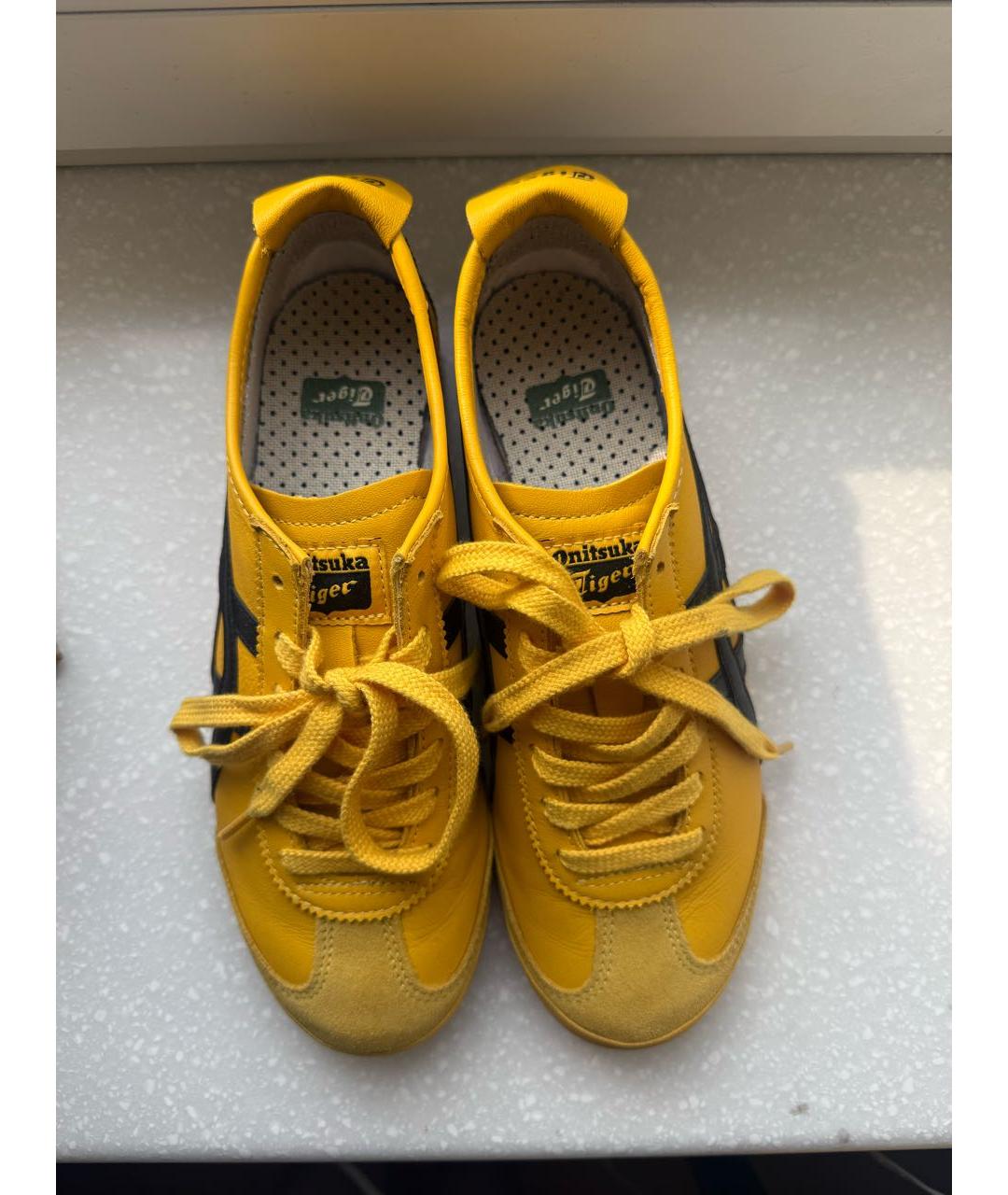 ONITSUKA TIGER Желтые кожаные кеды, фото 3