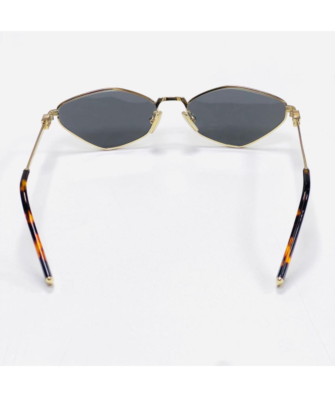 MIU MIU Золотые металлические солнцезащитные очки, фото 6