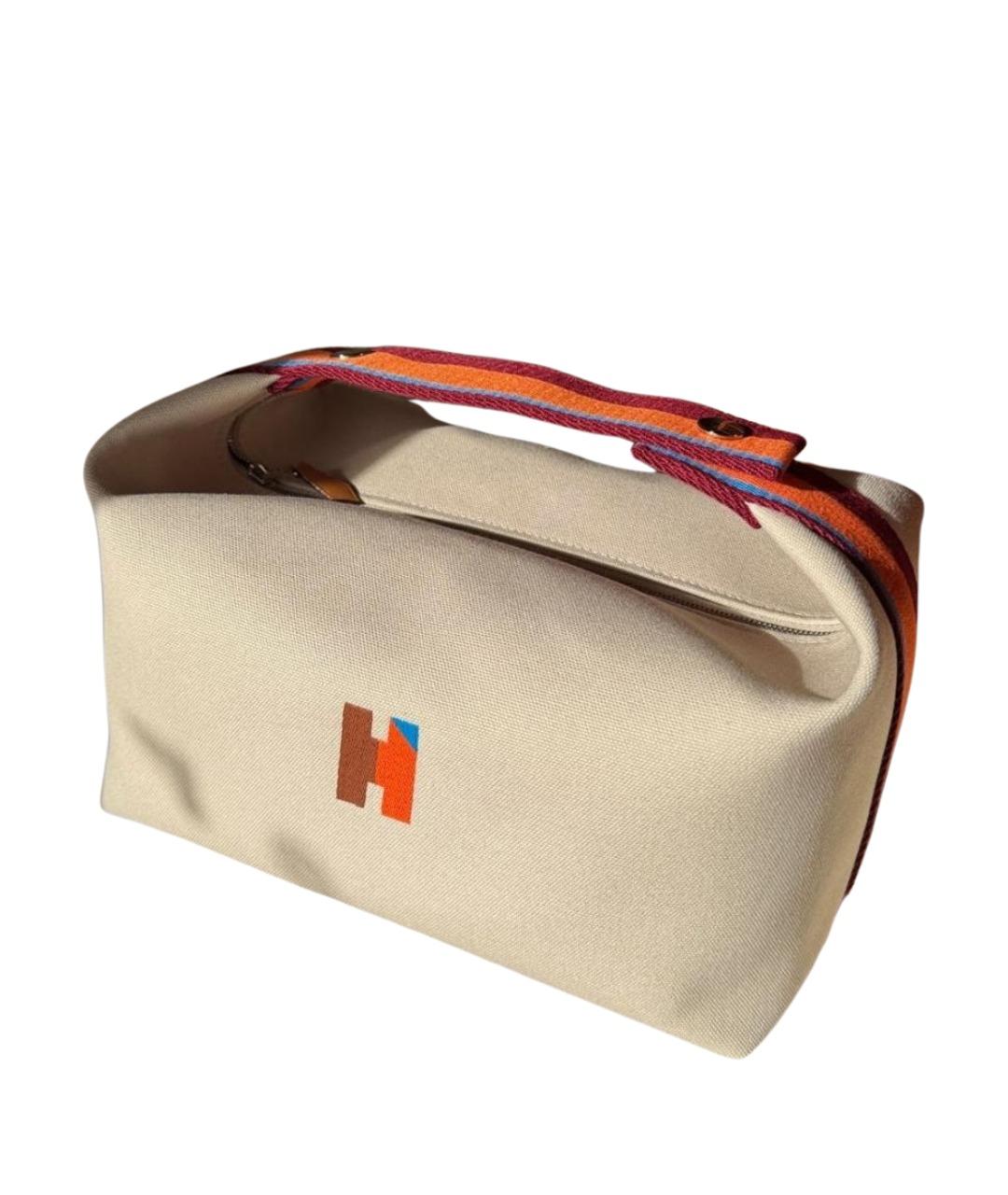 HERMES Бежевая косметичка, фото 1