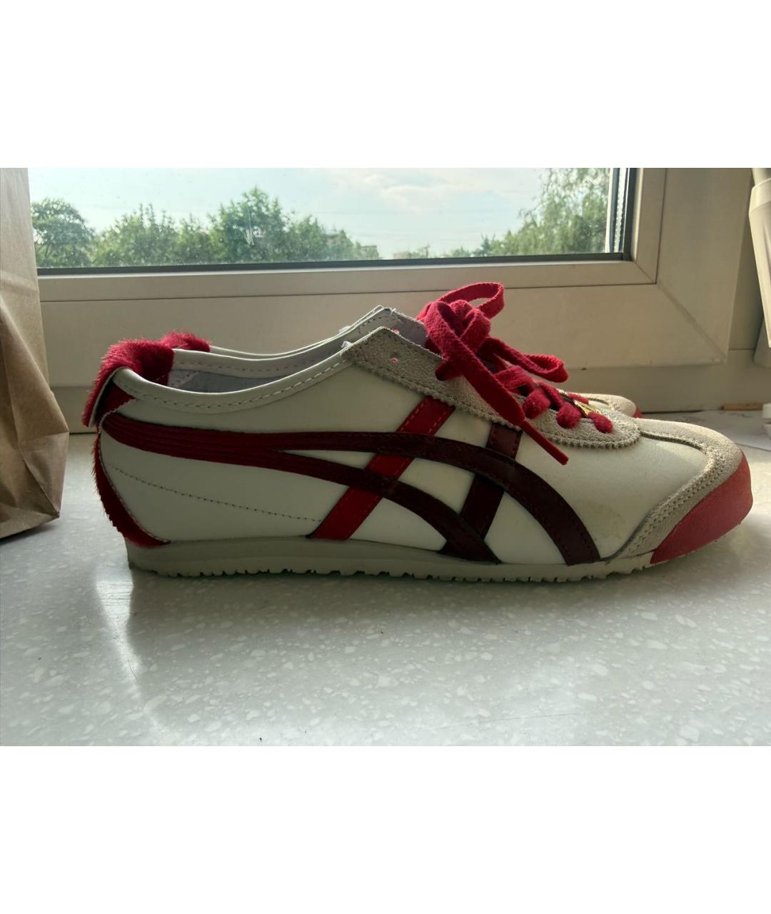 ONITSUKA TIGER Красные кожаные кроссовки, фото 7