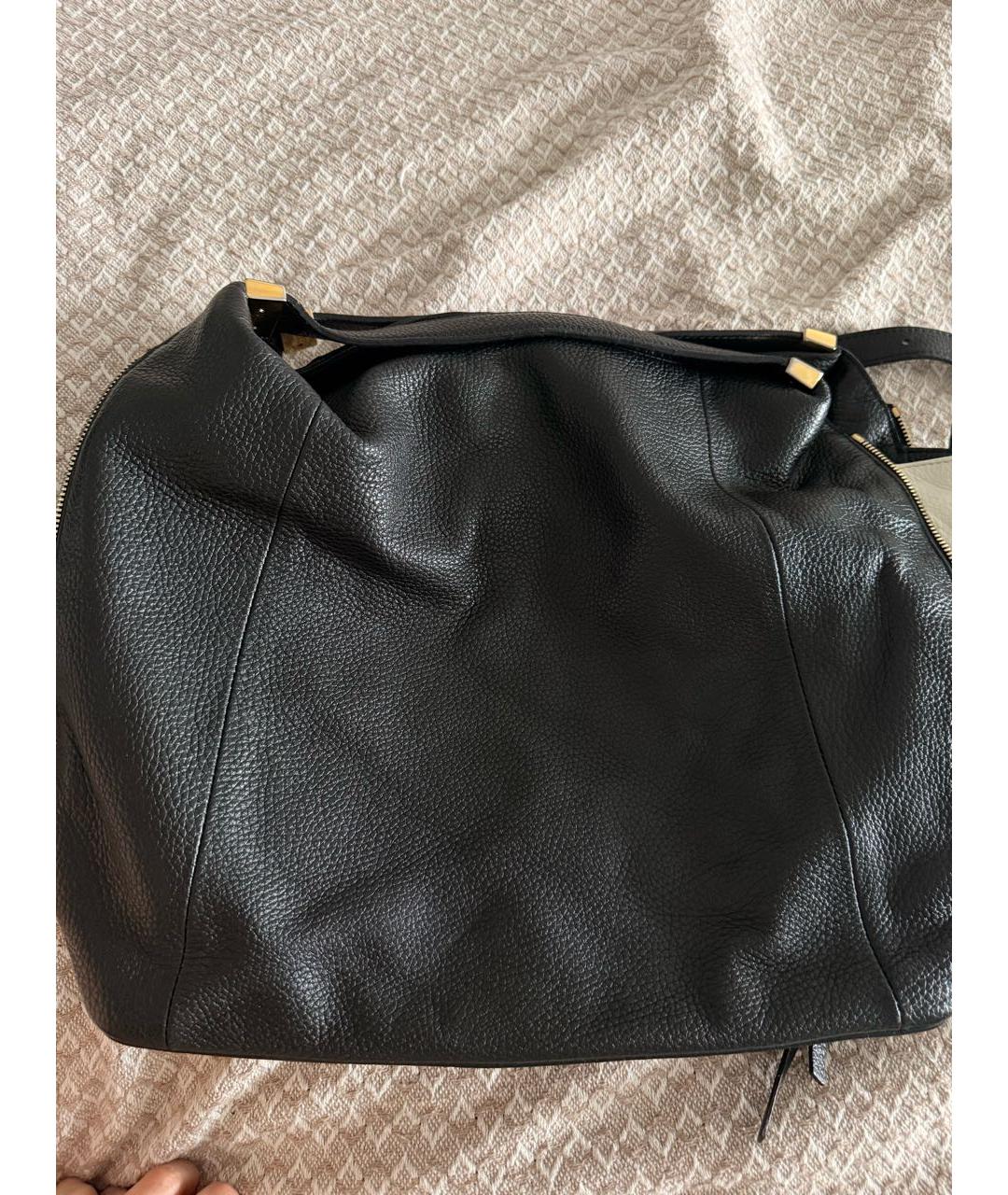 FURLA Черная кожаная сумка тоут, фото 6