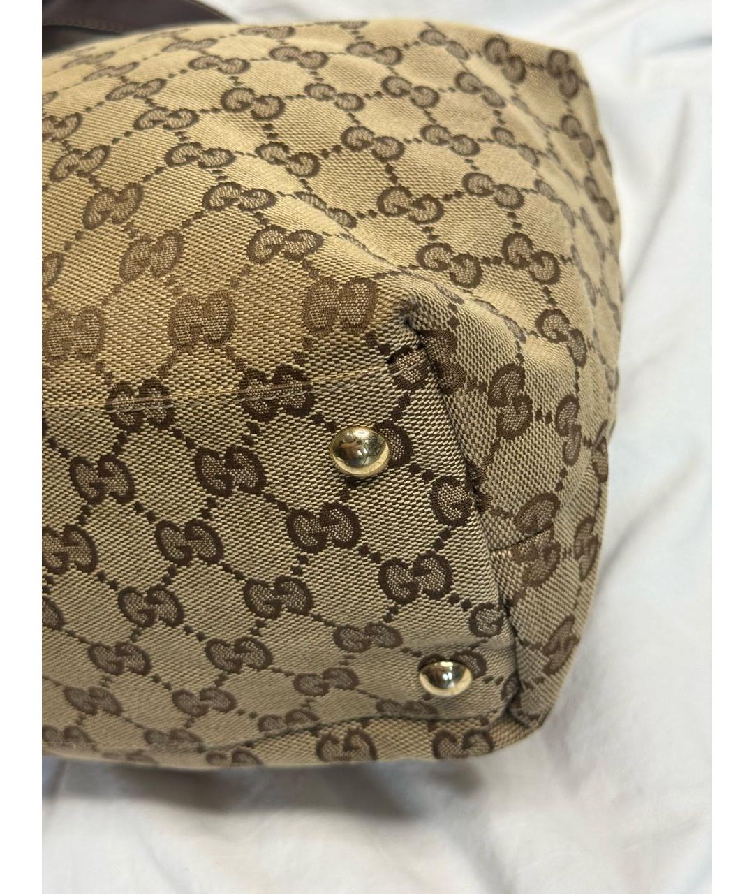 GUCCI Бежевая сумка с короткими ручками, фото 6