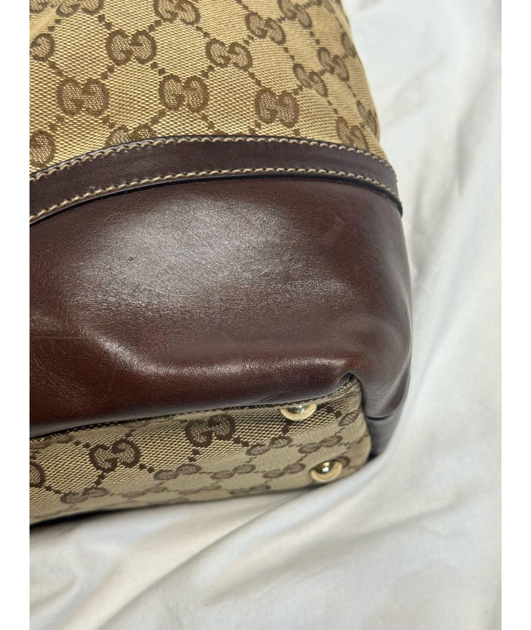 GUCCI Бежевая сумка с короткими ручками, фото 7