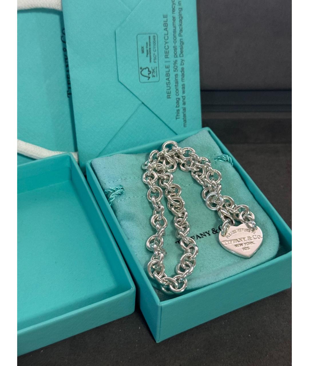 TIFFANY&CO Серебряное серебряное колье, фото 6
