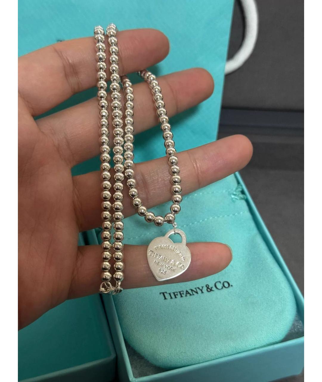 TIFFANY&CO Серебряное серебряное колье, фото 3