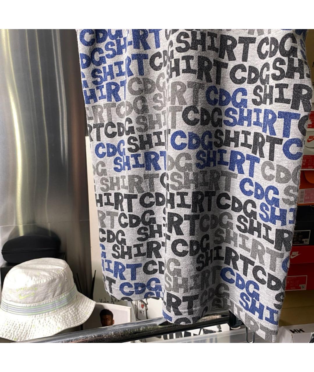 COMME DES GARÇONS SHIRT Серая хлопко-эластановая майка, фото 6