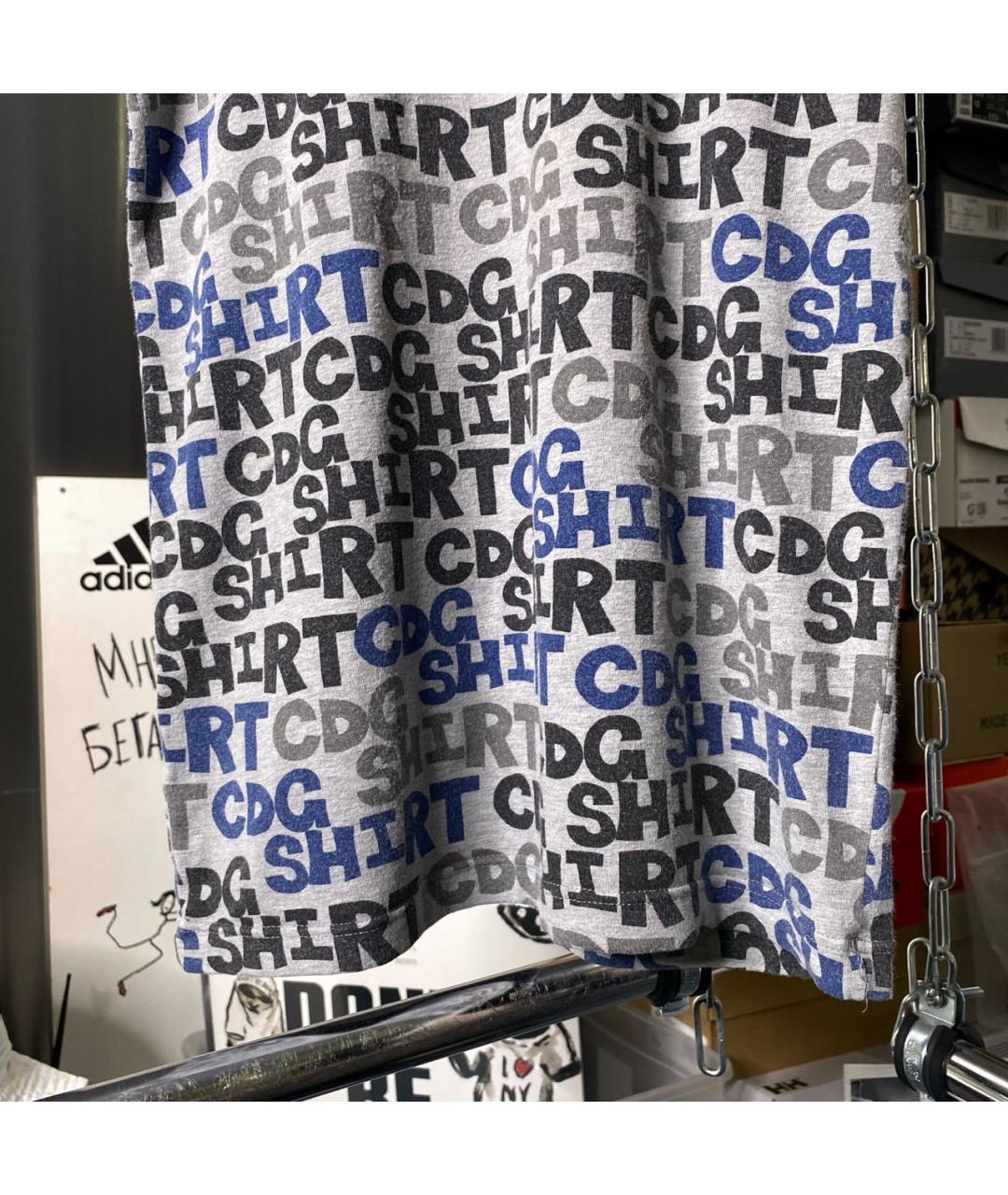 COMME DES GARÇONS SHIRT Серая хлопко-эластановая майка, фото 3