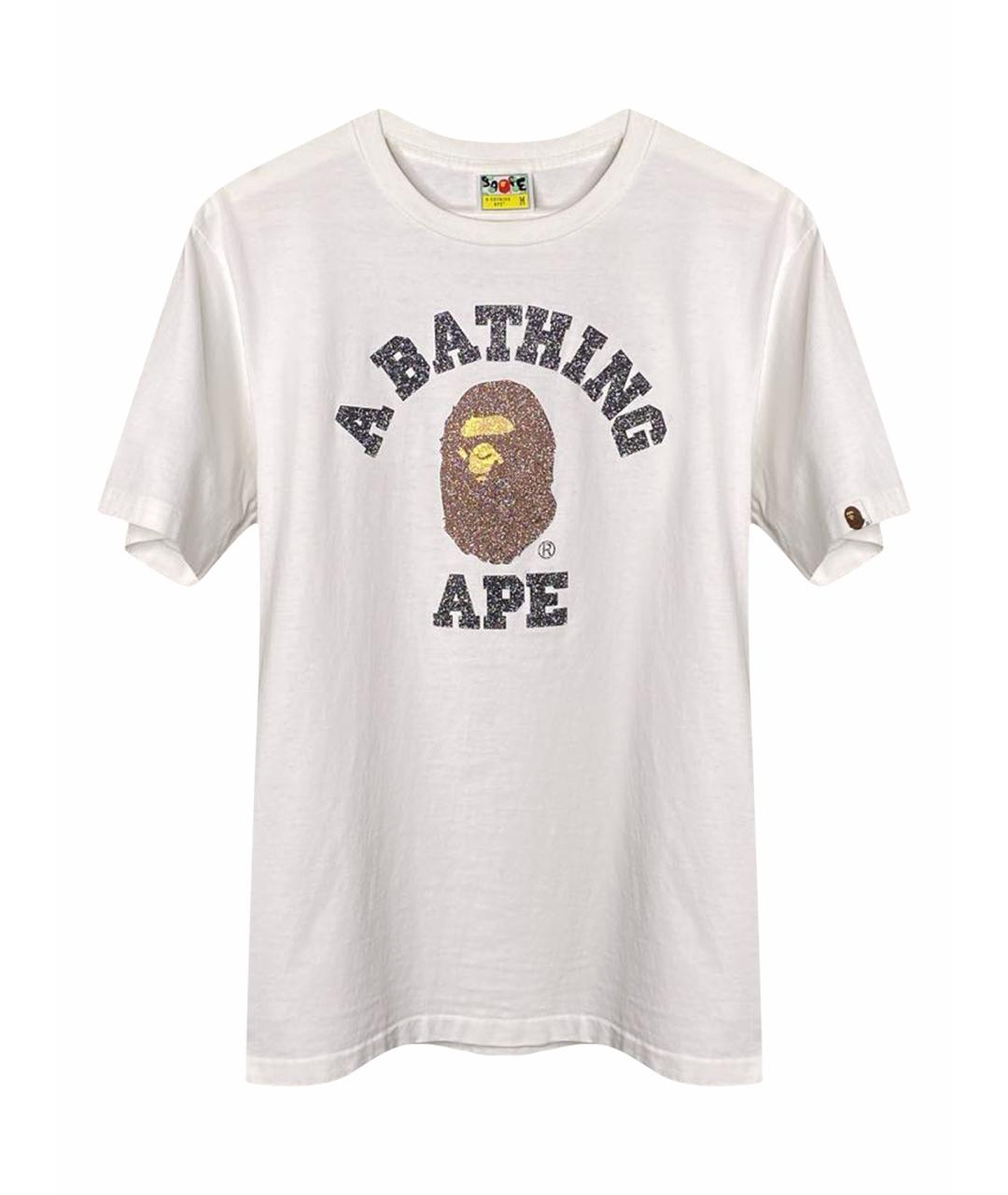 A BATHING APE Белая хлопковая футболка, фото 1