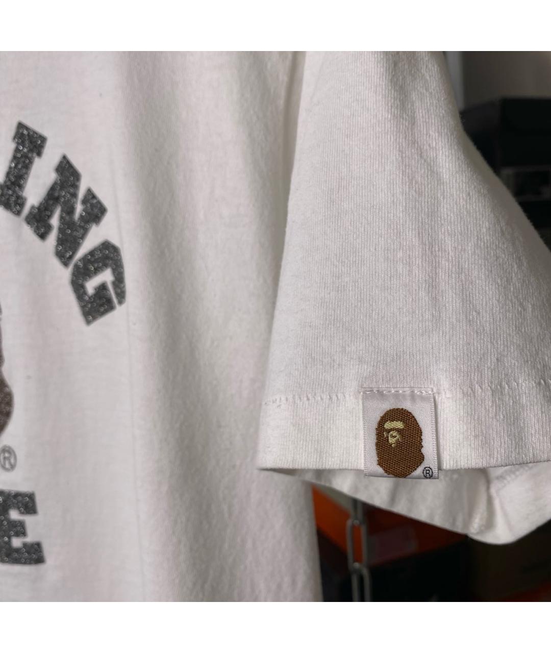 A BATHING APE Белая хлопковая футболка, фото 5