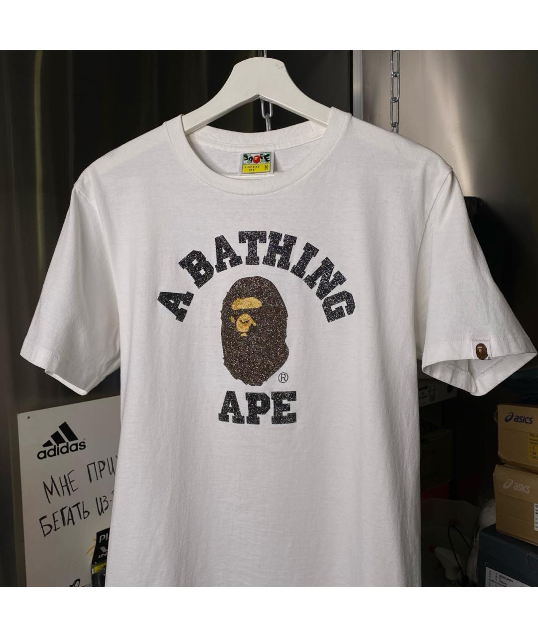 A BATHING APE Белая хлопковая футболка, фото 2