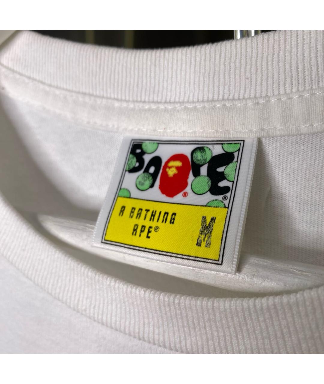 A BATHING APE Белая хлопковая футболка, фото 6