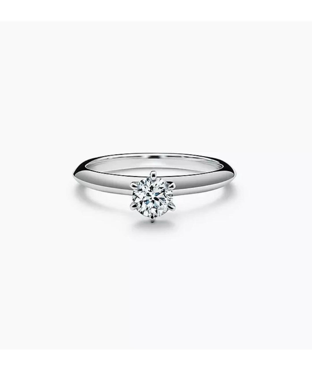 TIFFANY&CO Белое платиновое кольцо, фото 9