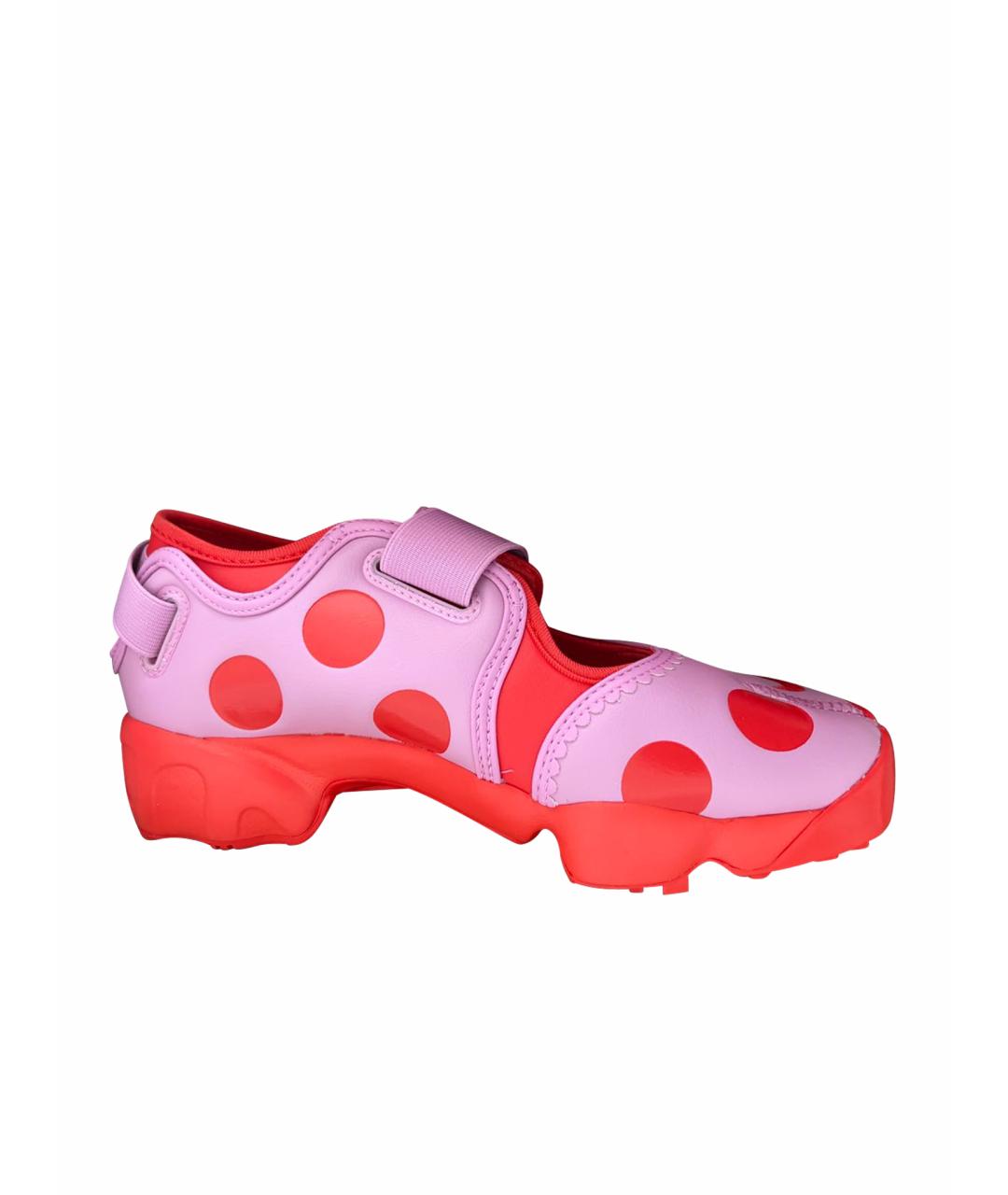 NIKE Розовые кроссовки из искусственной кожи, фото 1