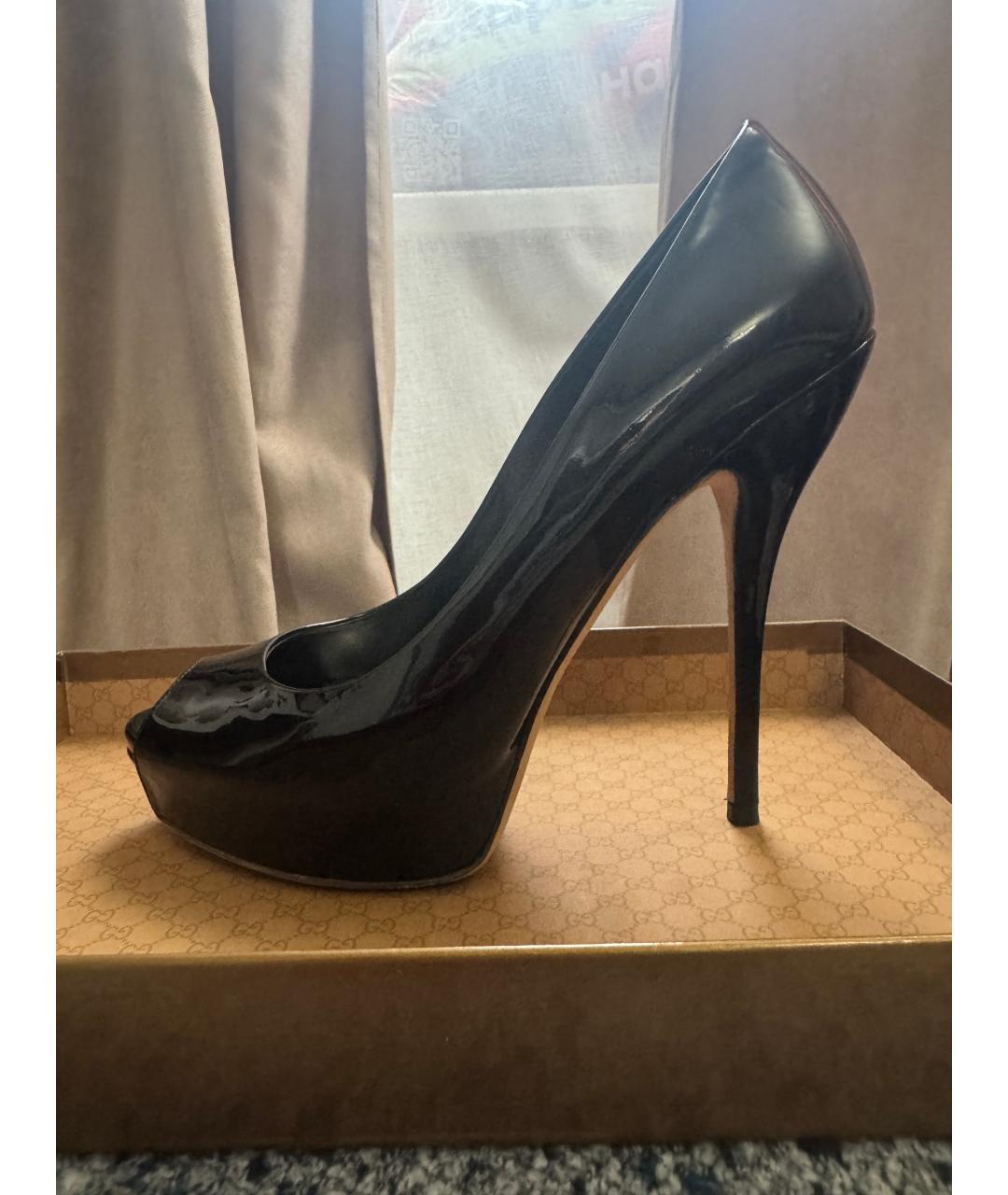 GUCCI Черные туфли из лакированной кожи, фото 6