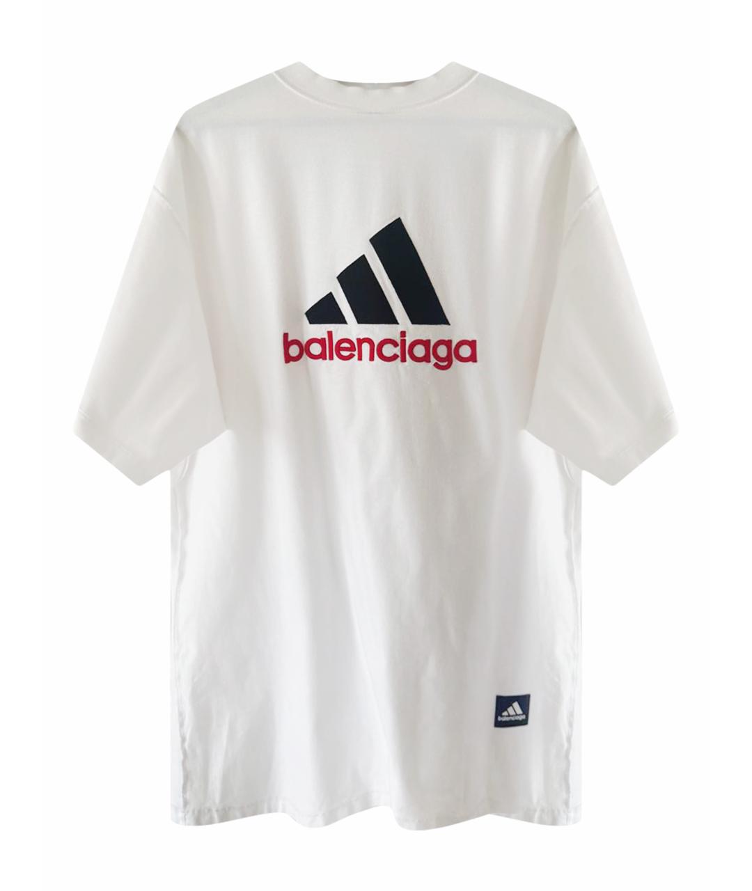 BALENCIAGA Белая хлопковая футболка, фото 1