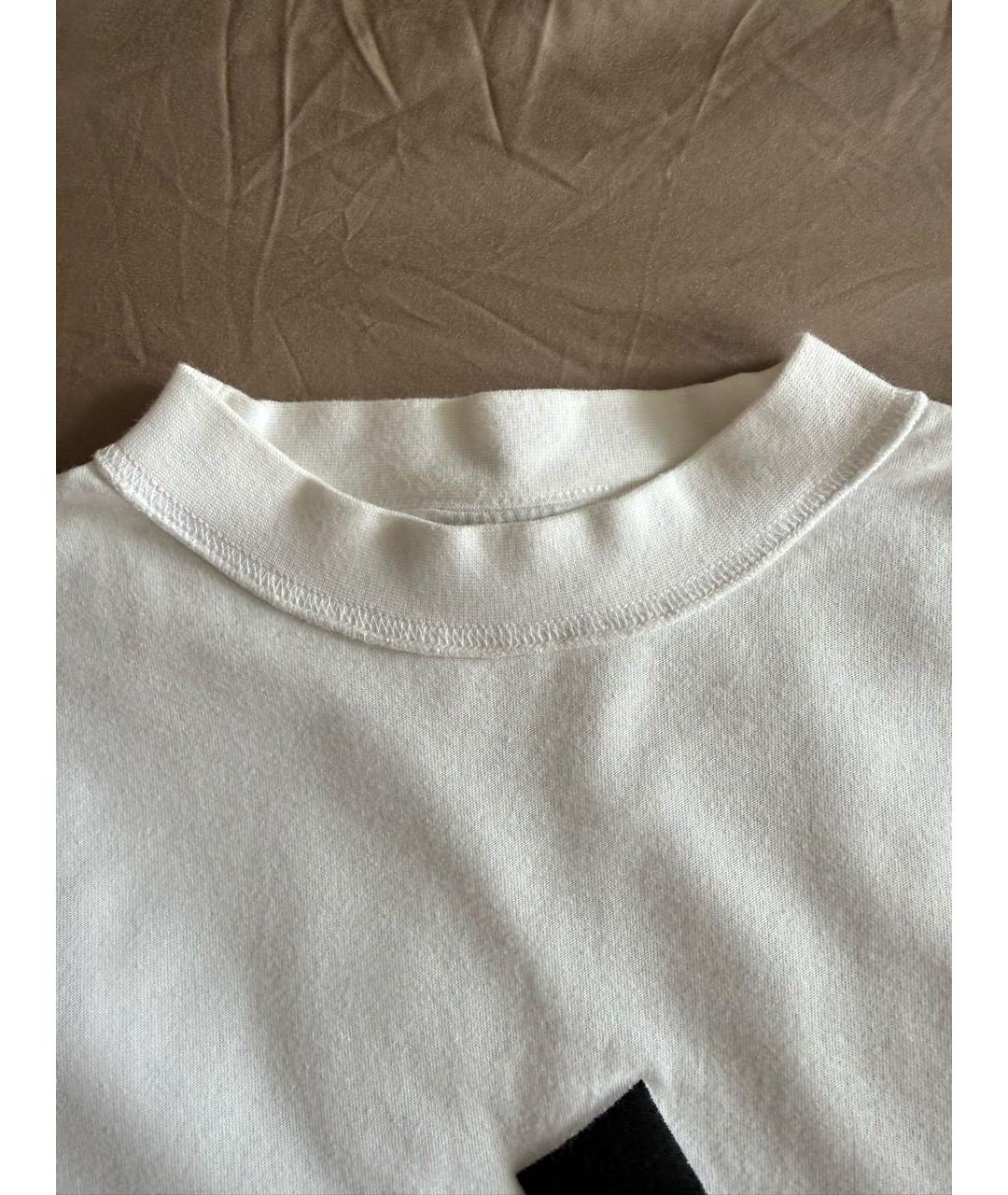 BALENCIAGA Белая хлопковая футболка, фото 3