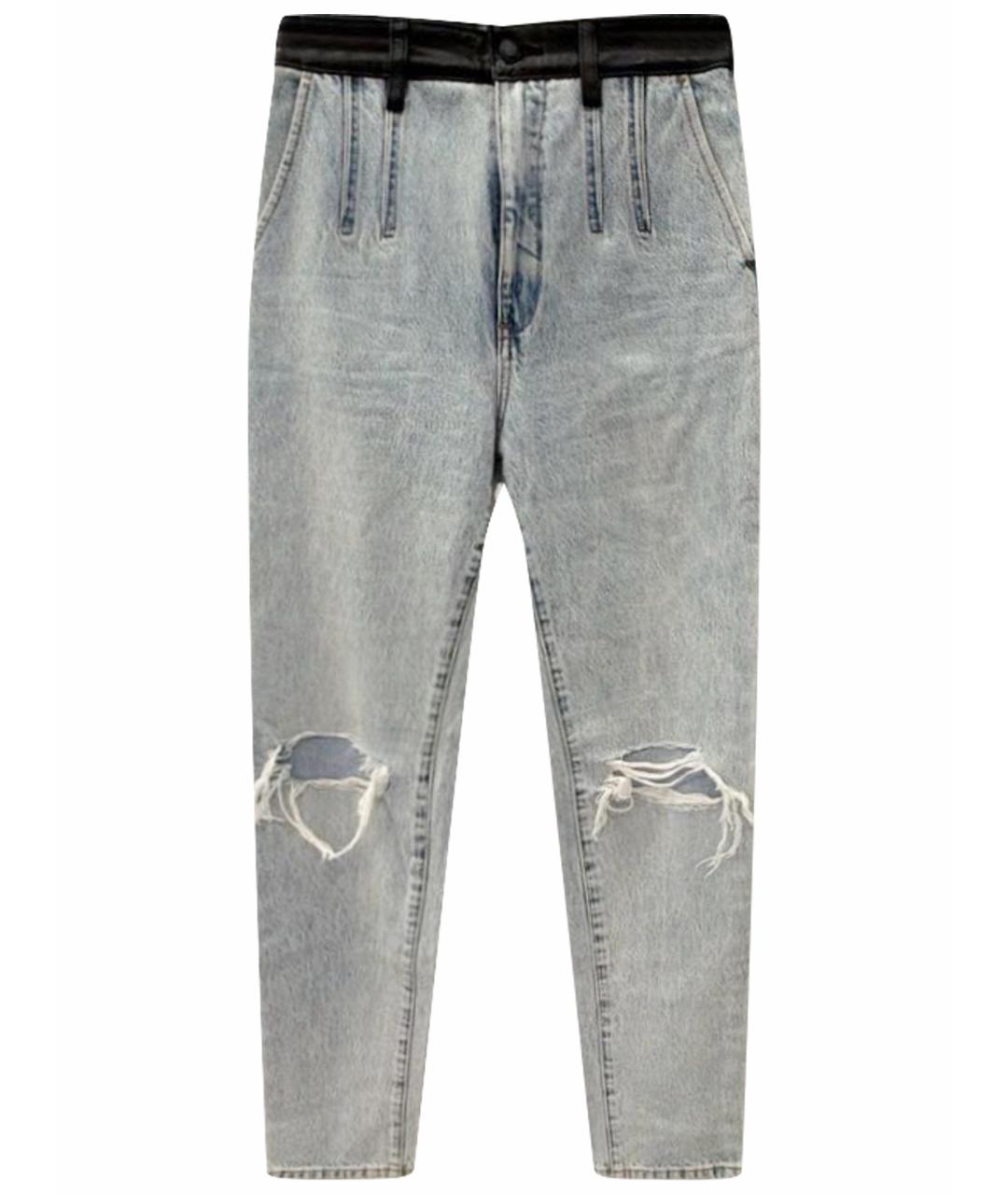 ALEXANDER WANG Голубые хлопковые прямые джинсы, фото 1