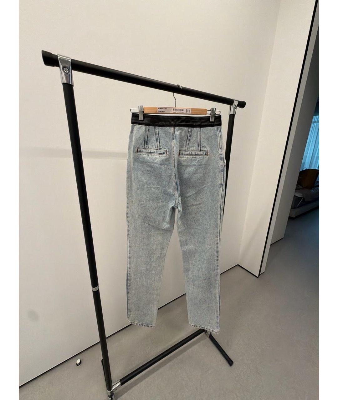 ALEXANDER WANG Голубые хлопковые прямые джинсы, фото 2