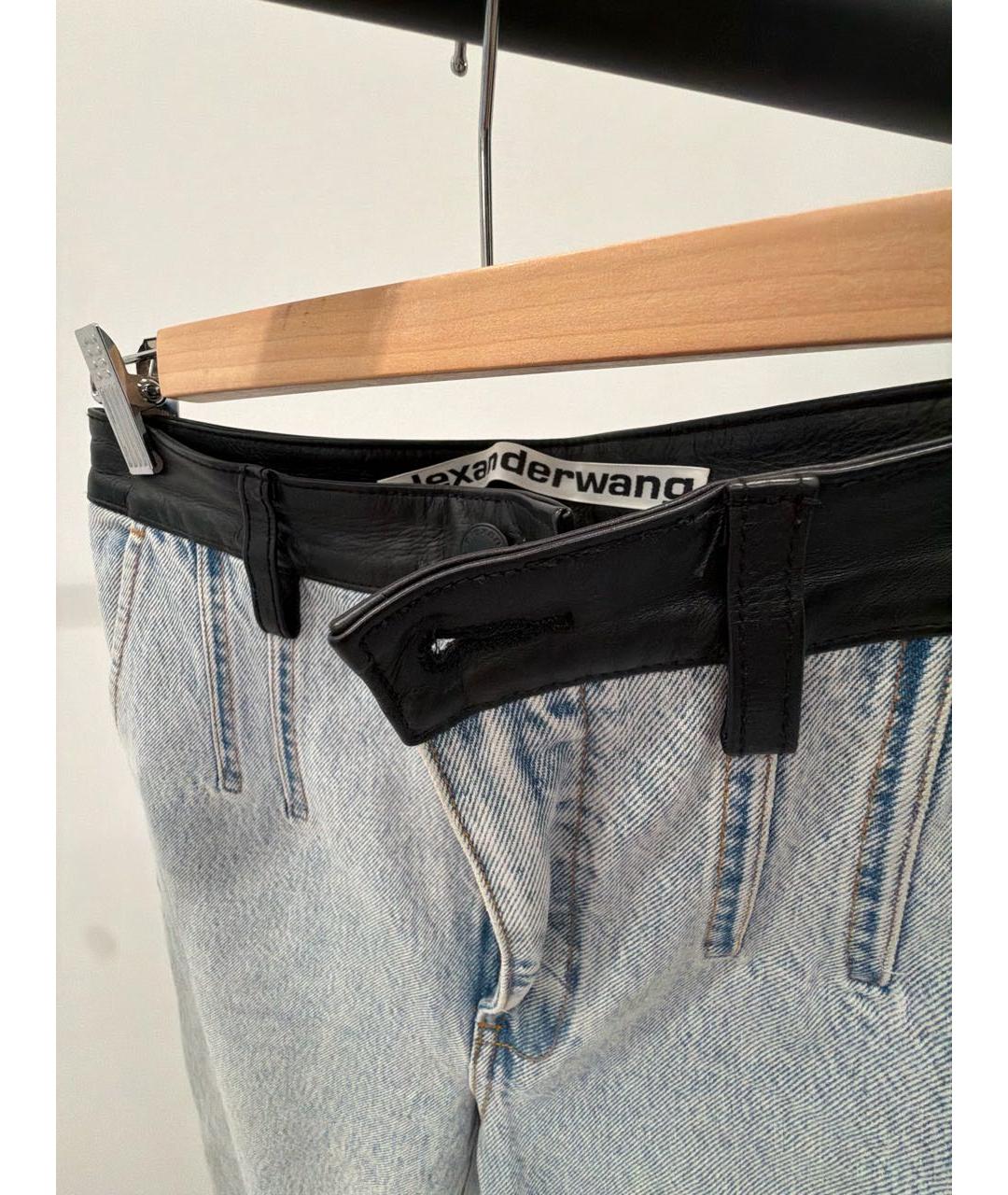 ALEXANDER WANG Голубые хлопковые прямые джинсы, фото 4