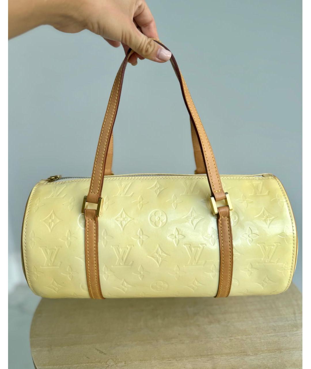 LOUIS VUITTON Желтая сумка через плечо из лакированной кожи, фото 2