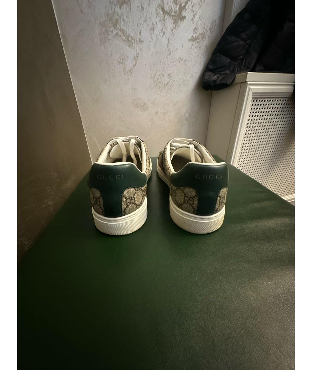 GUCCI Бежевые низкие кроссовки / кеды, фото 4