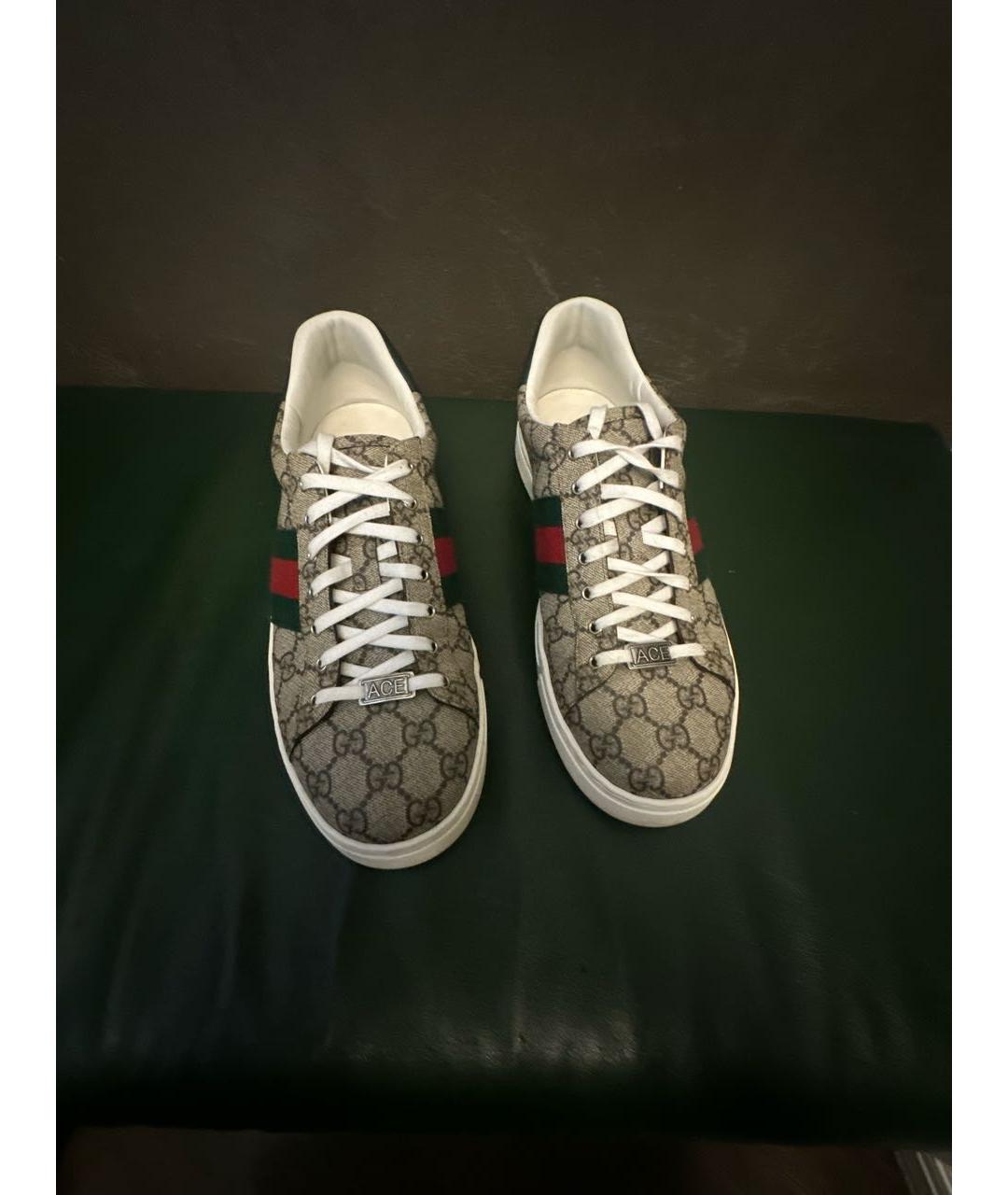 GUCCI Бежевые низкие кроссовки / кеды, фото 2