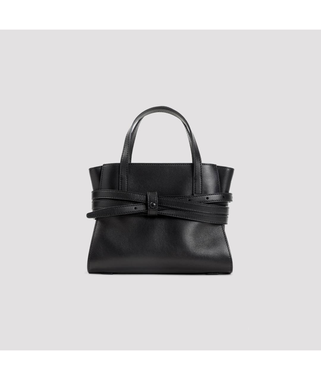 MOSCHINO Черная кожаная сумка с короткими ручками, фото 2