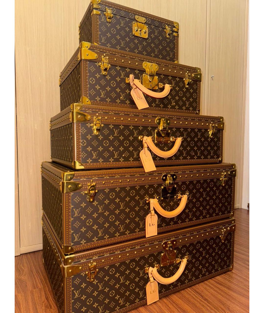LOUIS VUITTON Коричневый чемодан, фото 2