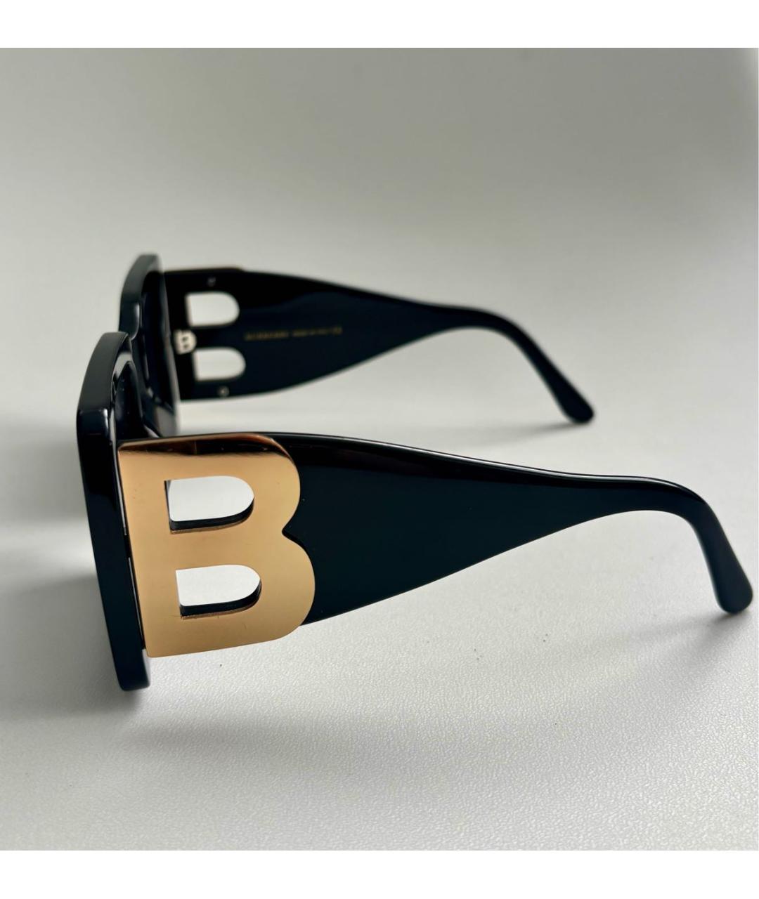 BURBERRY Черные пластиковые солнцезащитные очки, фото 3