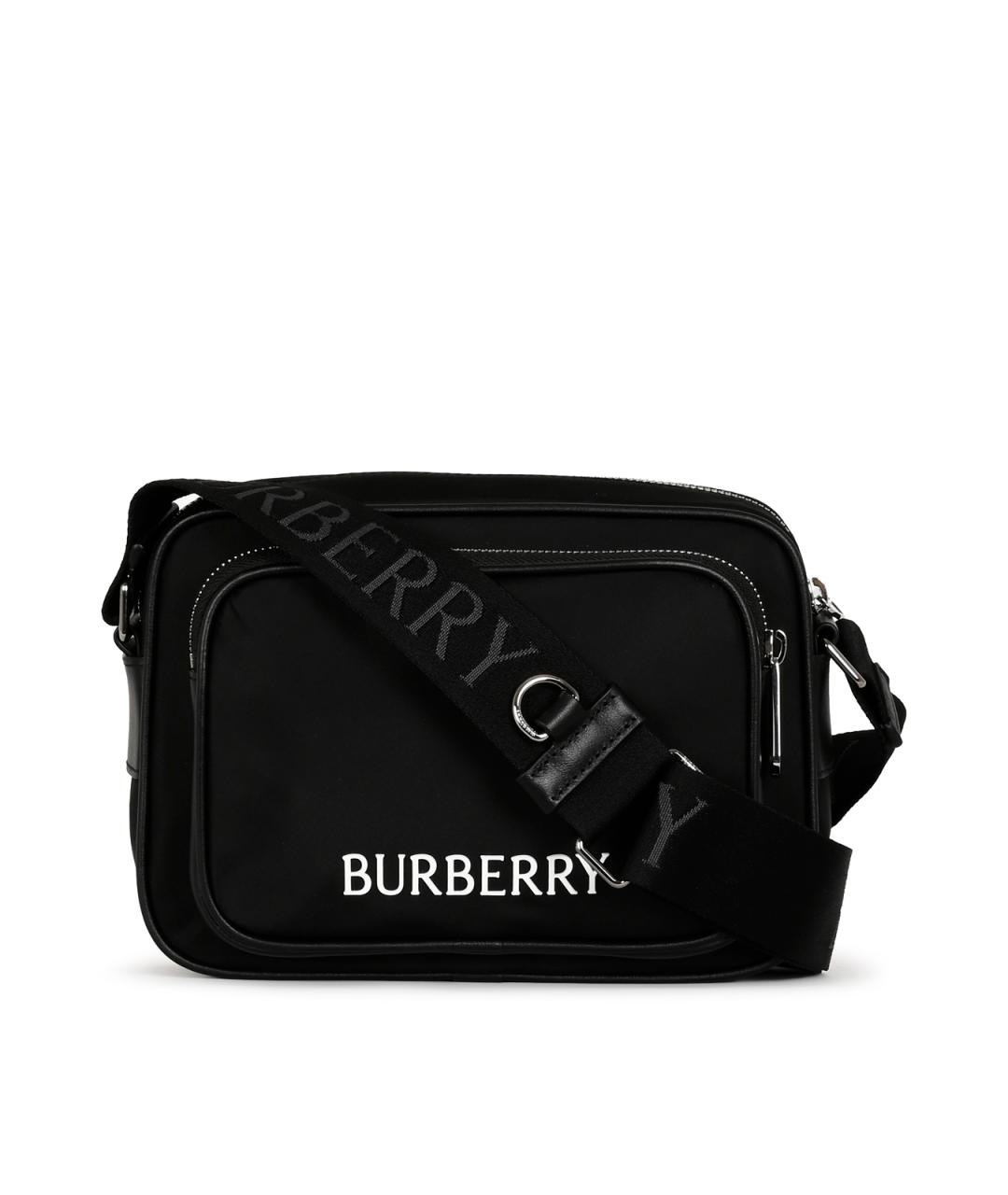 BURBERRY Черная синтетическая сумка на плечо, фото 1