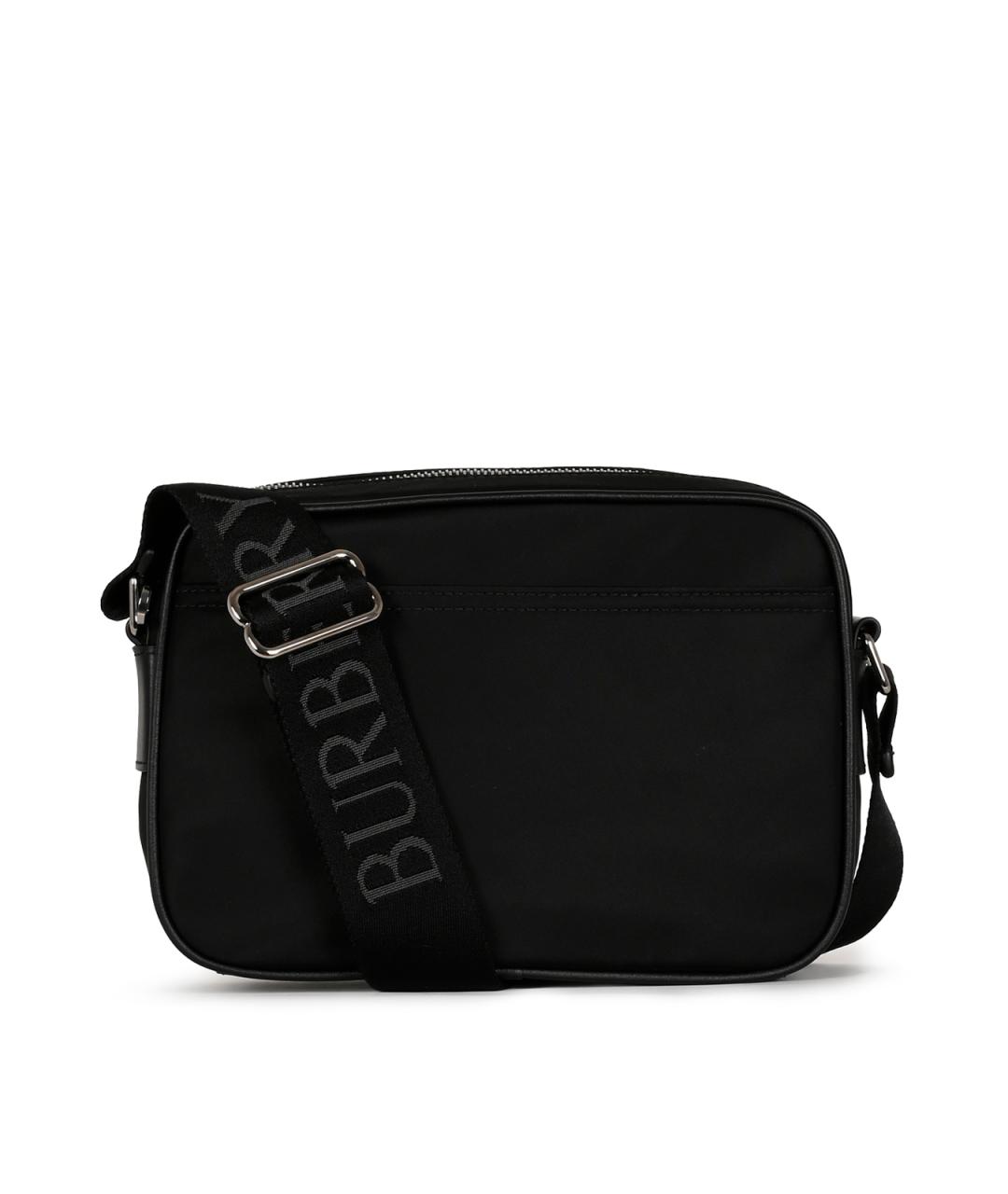 BURBERRY Черная синтетическая сумка на плечо, фото 3