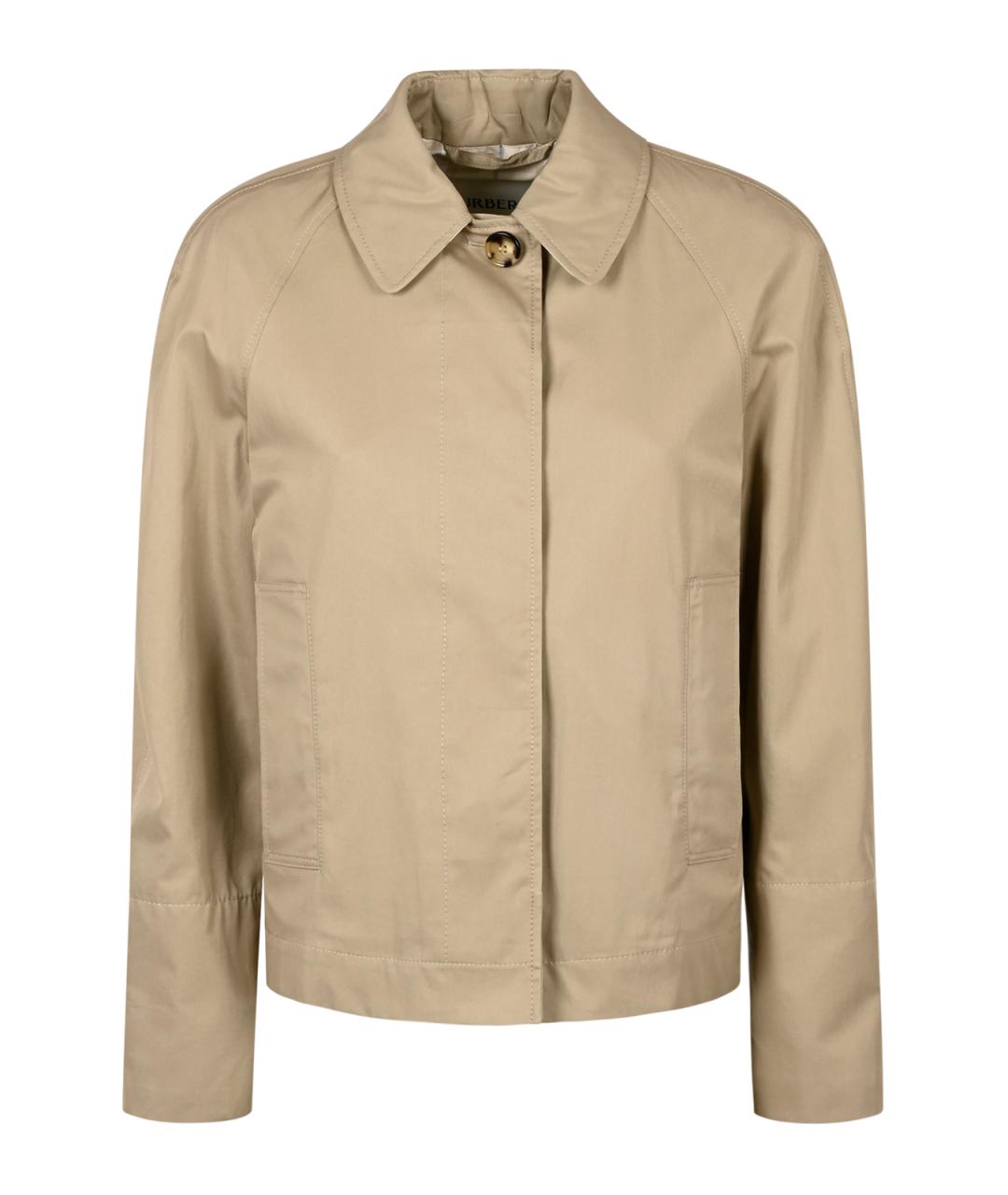 BURBERRY Бежевая хлопковая куртка, фото 1
