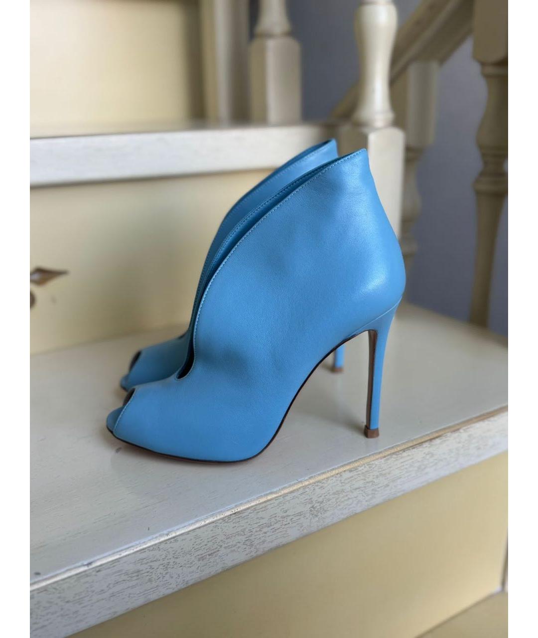 GIANVITO ROSSI Голубые босоножки, фото 9