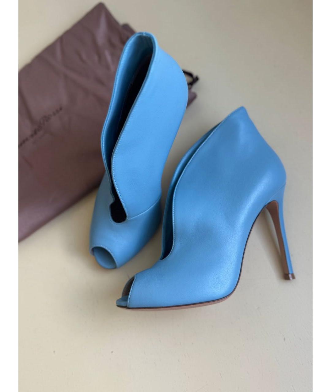 GIANVITO ROSSI Голубые босоножки, фото 7