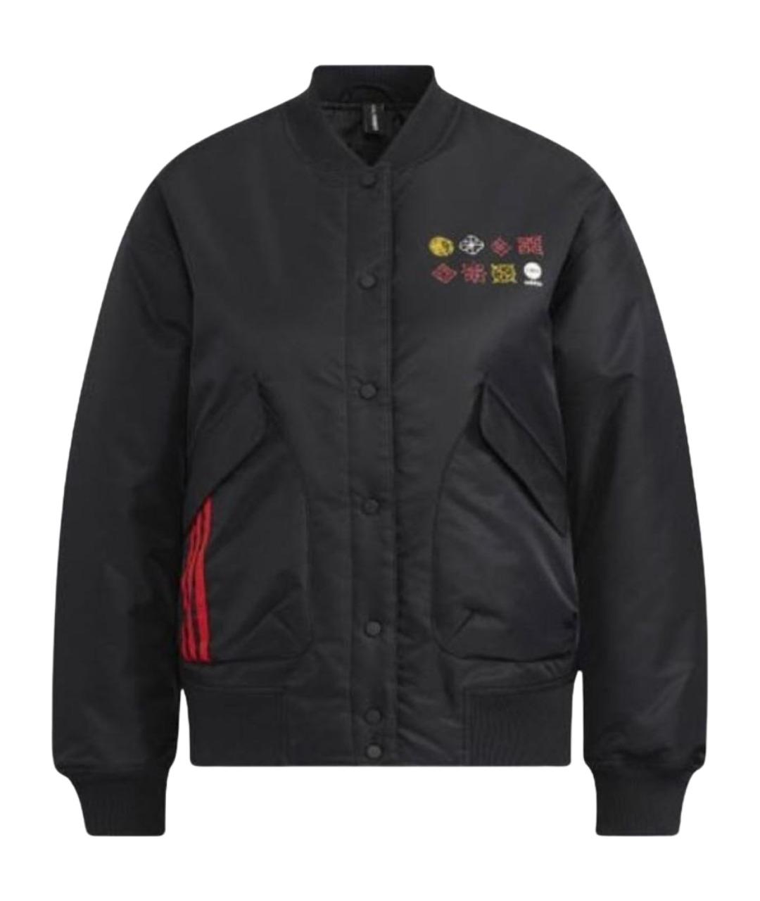 ADIDAS Черная хлопковая куртка, фото 1
