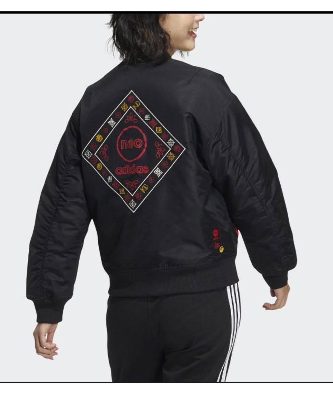 ADIDAS Черная хлопковая куртка, фото 3