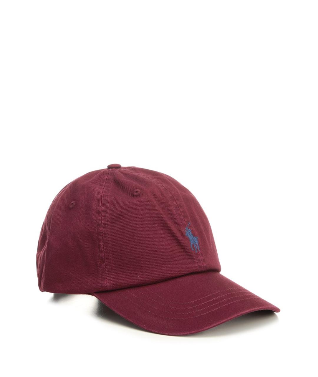 POLO RALPH LAUREN Бордовая хлопковая кепка, фото 2