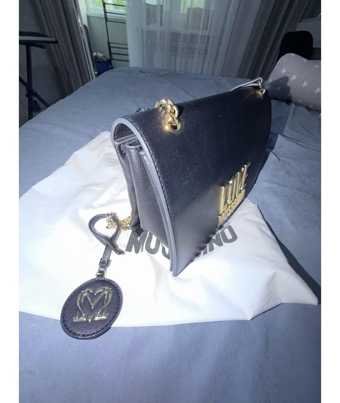 LOVE MOSCHINO Черная сумка через плечо из искусственной кожи, фото 2