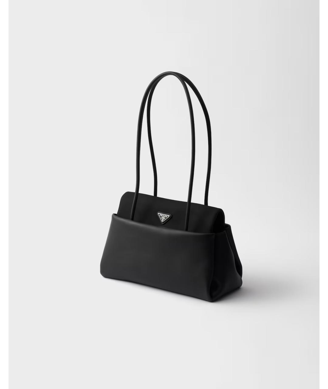 PRADA Черная кожаная сумка тоут, фото 4