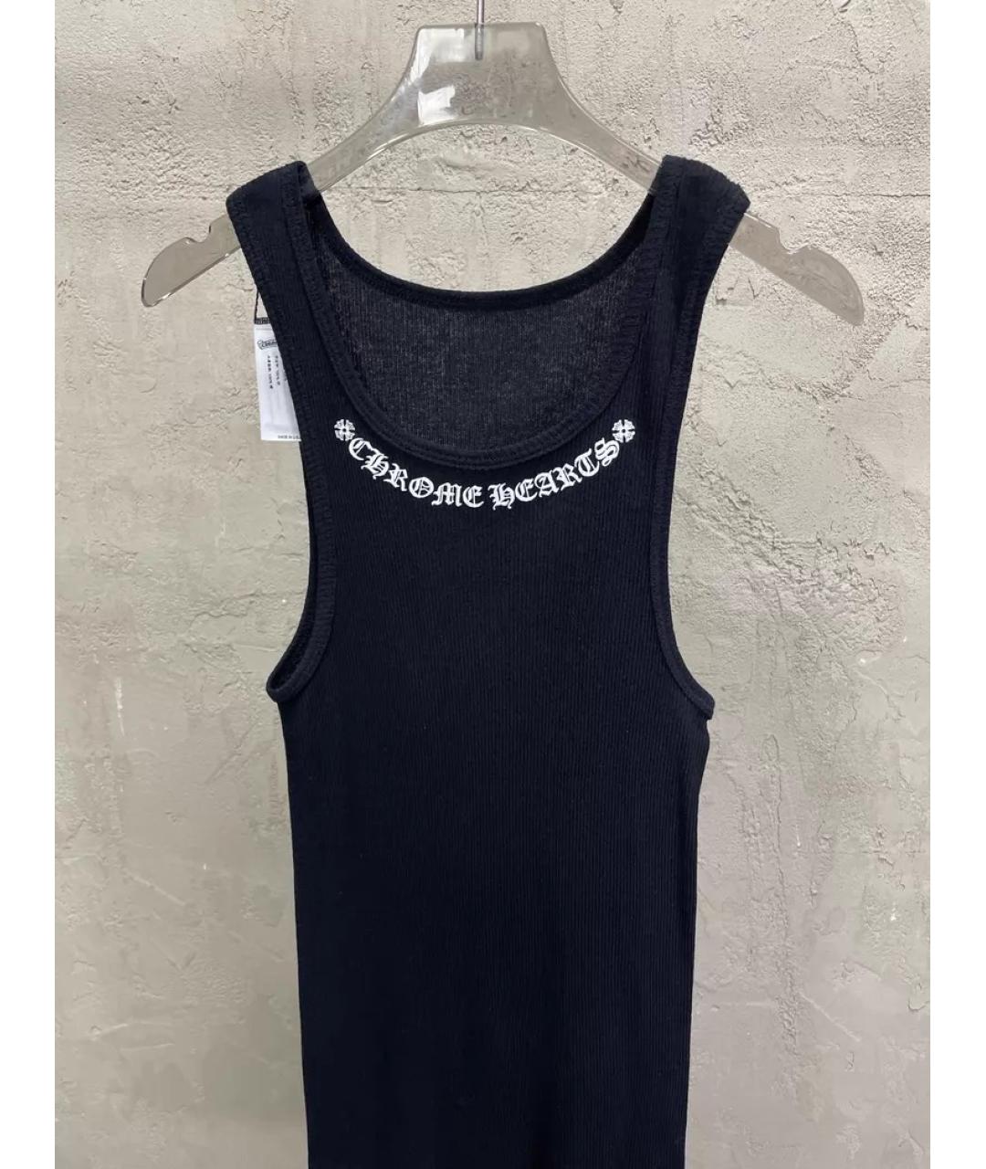 CHROME HEARTS Черная хлопковая майка, фото 2