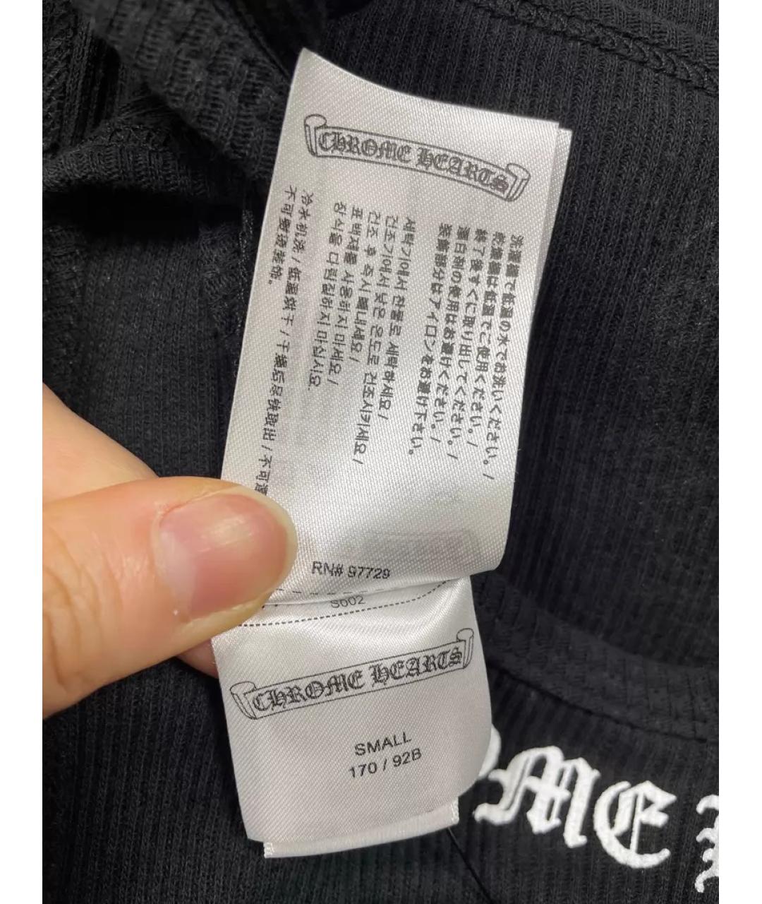 CHROME HEARTS Черная хлопковая майка, фото 4