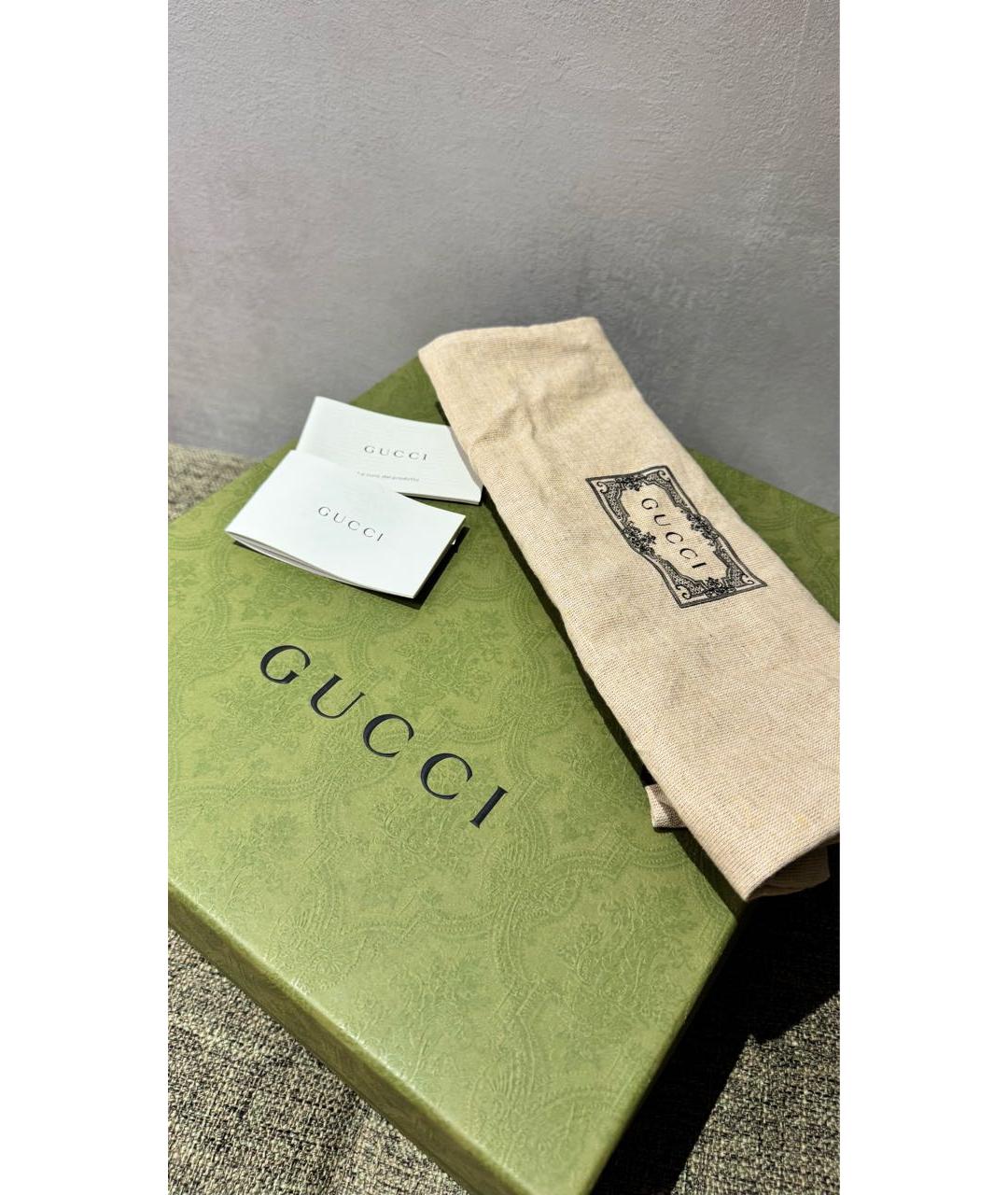 GUCCI Коричневые кожаные босоножки, фото 8