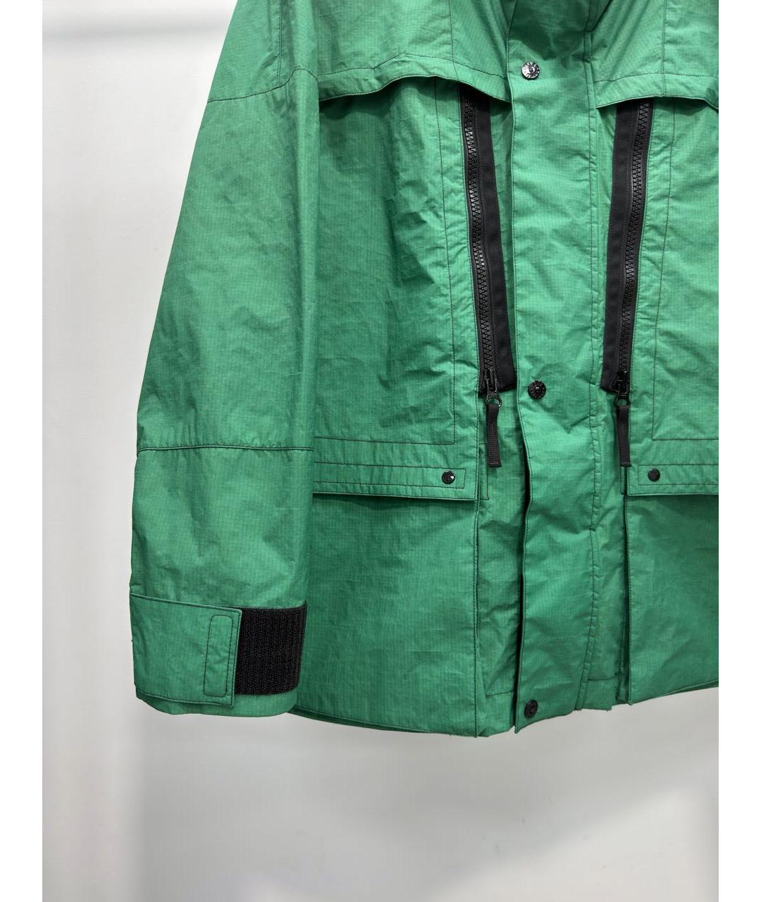 STONE ISLAND Зеленая полиамидовая куртка, фото 4