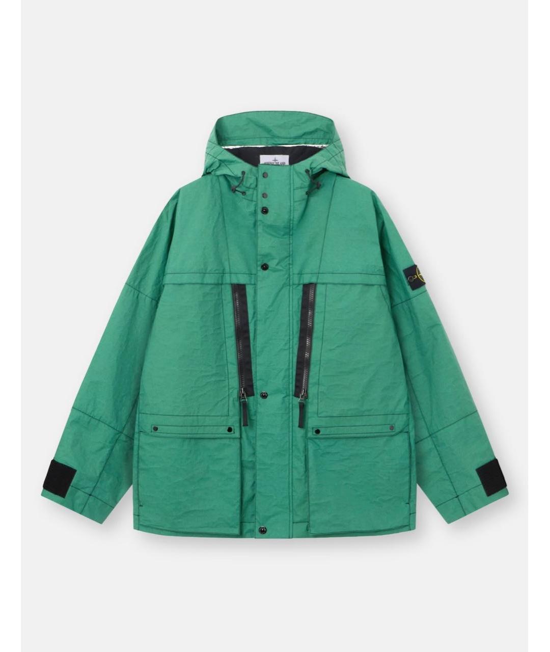 STONE ISLAND Зеленая полиамидовая куртка, фото 6