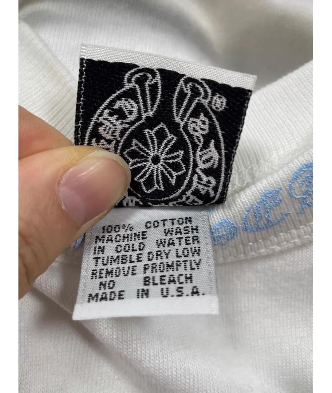 CHROME HEARTS Белая хлопковая футболка, фото 3