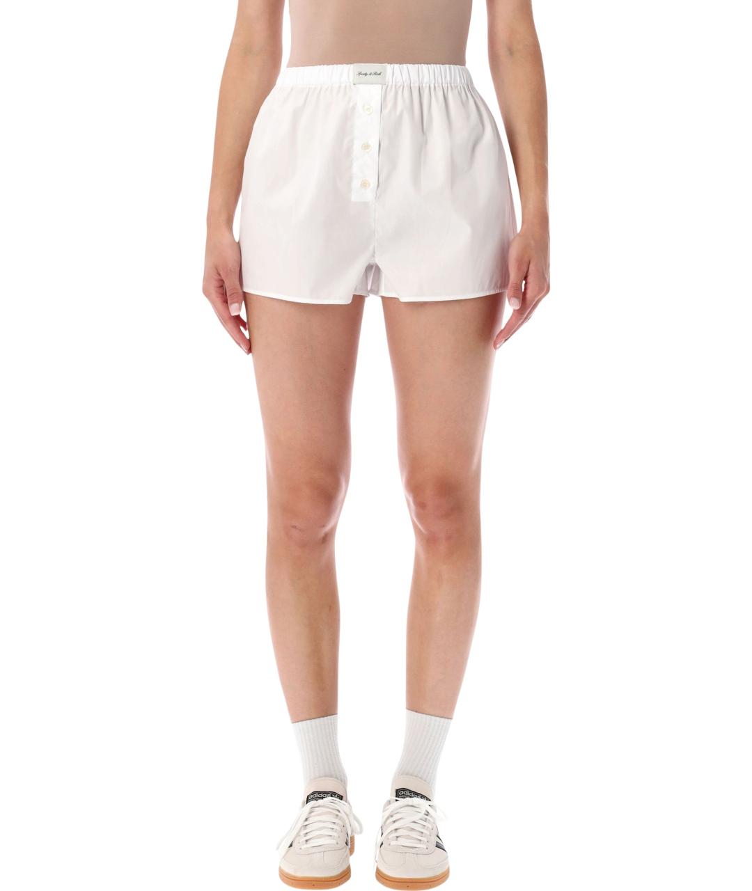 SPORTY AND RICH Белые хлопковые шорты, фото 1