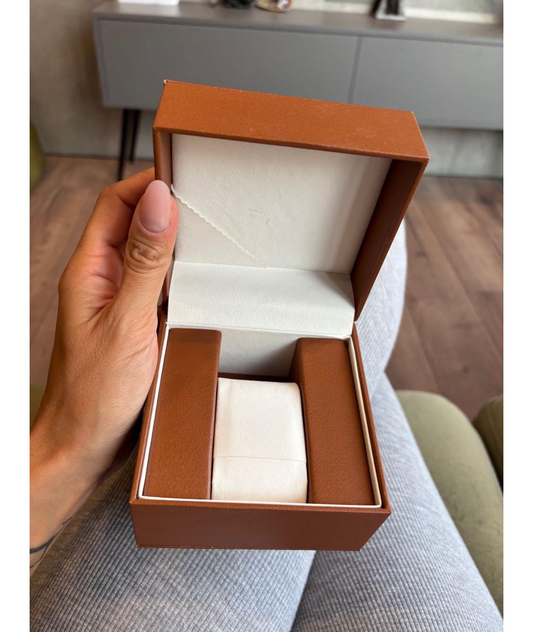 CARTIER Черные кожаные часы, фото 7