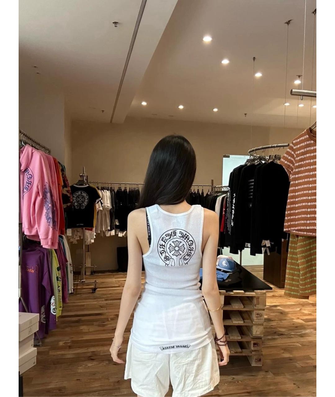 CHROME HEARTS Белая майка, фото 3