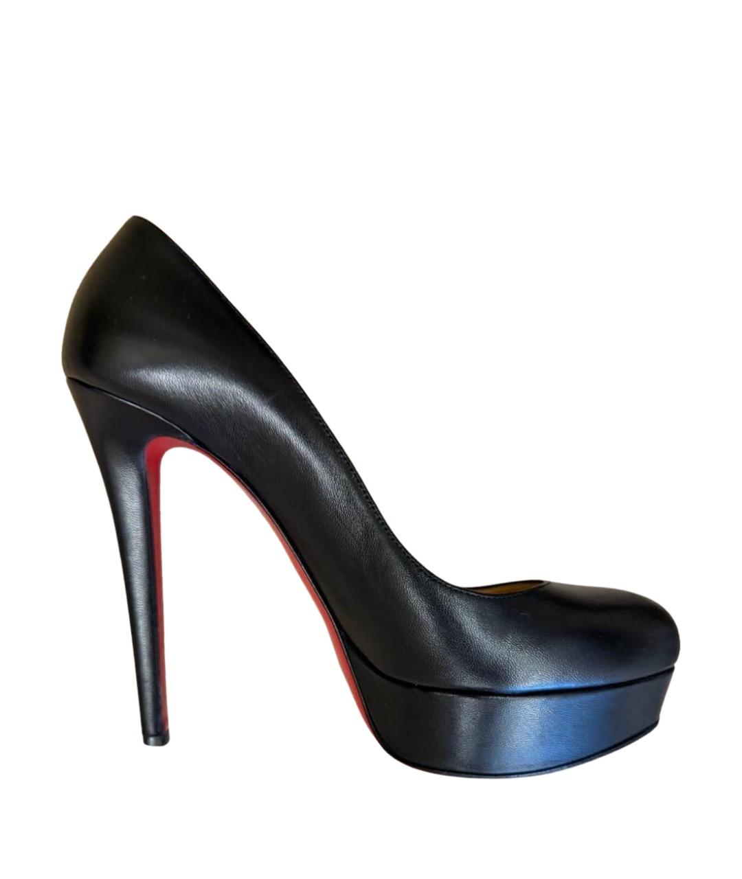 CHRISTIAN LOUBOUTIN Черные кожаные туфли, фото 1